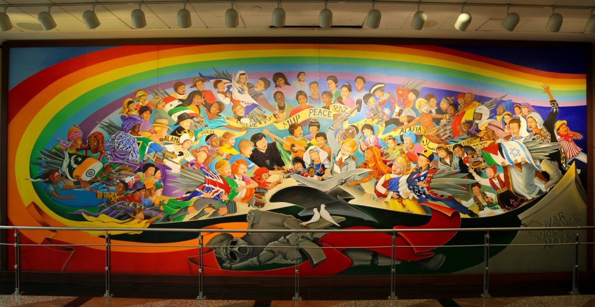 Relevant mural at Denver International Airport. : pics