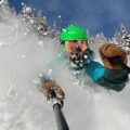 Skiing with GoPro in Powder Snow