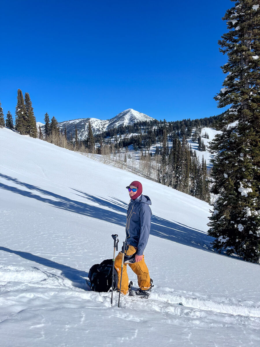 Man Standing Around Splitboarding