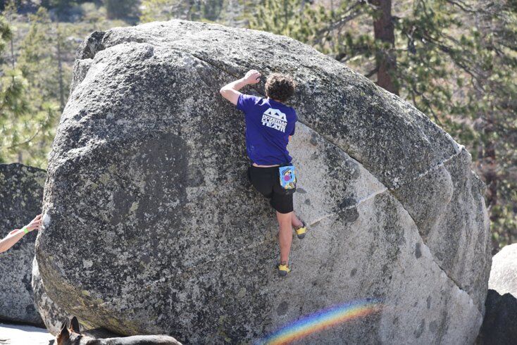 When you want to flex at the crag with a Louis Vuitton chalk bag :  r/climbing