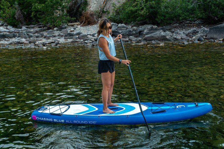 Paddle Boarding in Clear Water