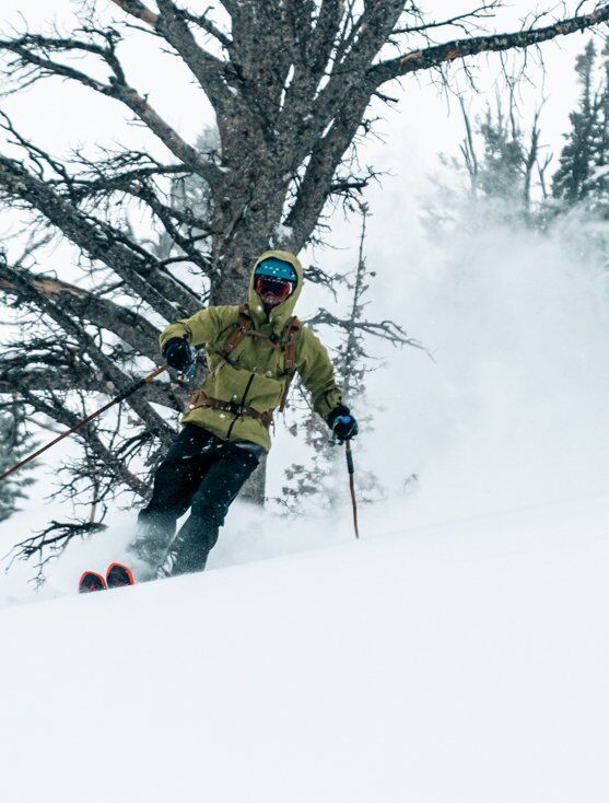 Skier Connor Buresmith Teton Pass