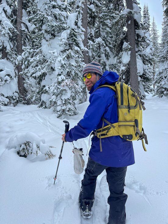 Splitboarder Touring on Teton Pass