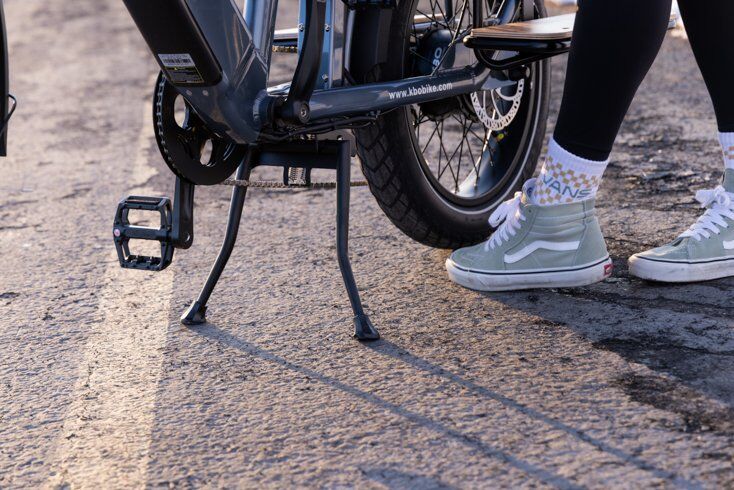 Battery Sits Under Bike Frame
