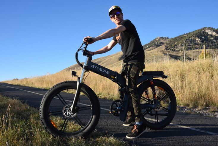 Man Taking Break on E-Bike