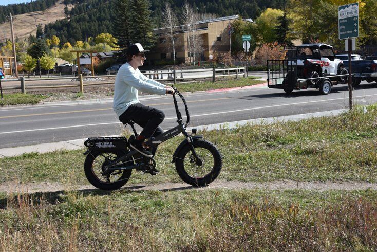 Mike Hardaker Riding Heybike Mars E-Bike