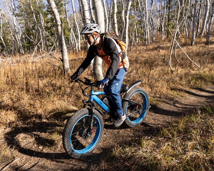 Mike Hardaker Riding Downhill Trails on E-MTB