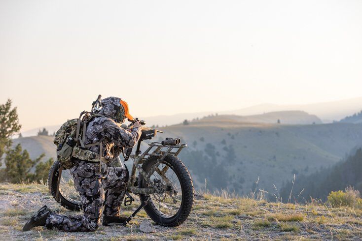Man Hunting Off E-Bike