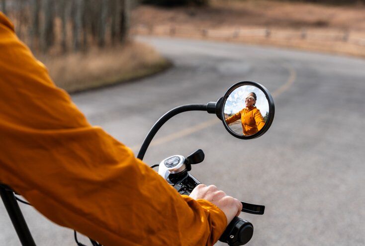 E-Bike with Built in Mirrors