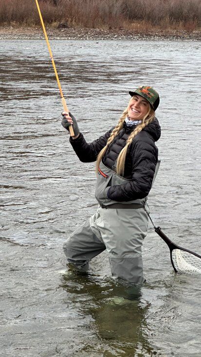 Women Fishing in Winter