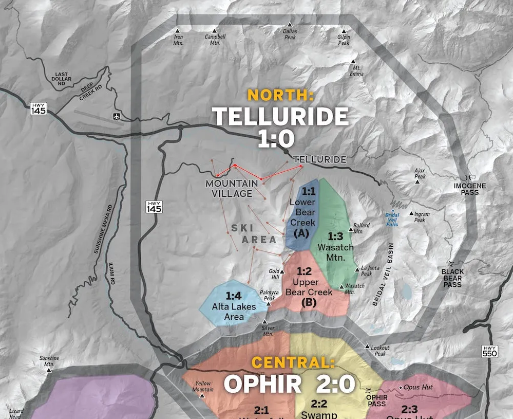 Telluride Colorado BCA Map