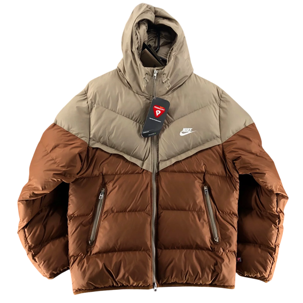 Nike Men's Insulated Winter Puffer Jacket Brown Color