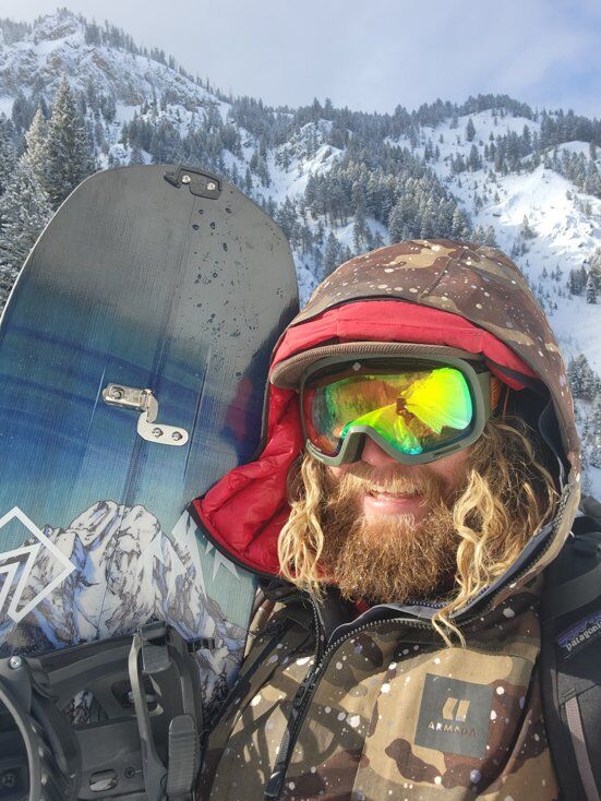 Happy Splitboarder with Beard
