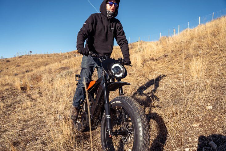 Mike Hardaker Riding QuietKat Lynx E-Bike