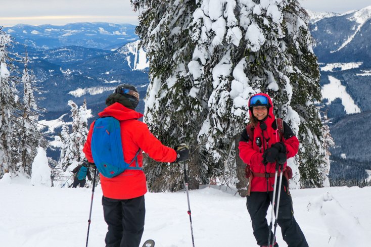 Ski Guide and Client