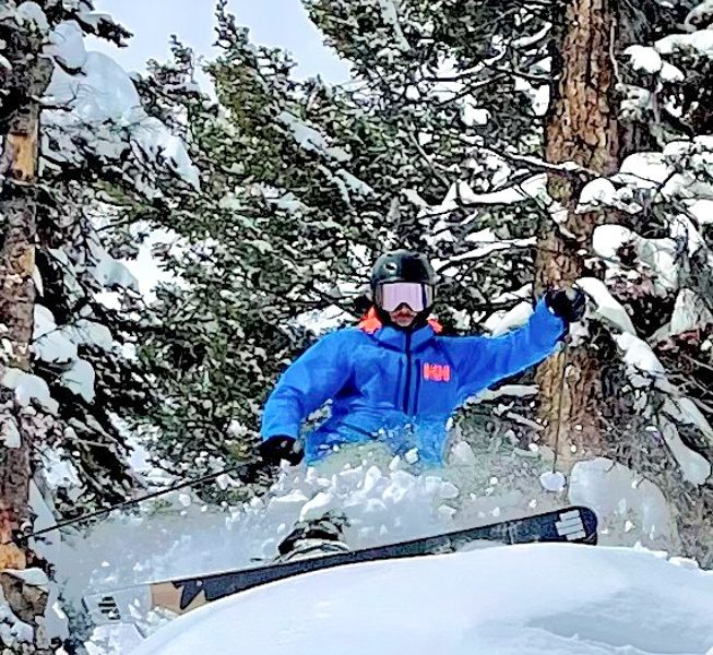 Skiing Powder in the Tetons