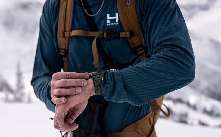 Man Wearing Watch While Skiing