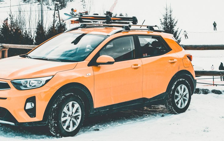 Car with Ski Rack