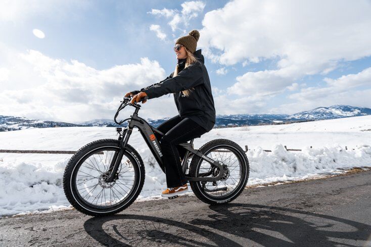 Cassandra Skipitis Riding E-Bikes in Jackson WY