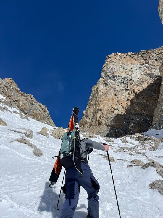 Man Hiking With Splitboard