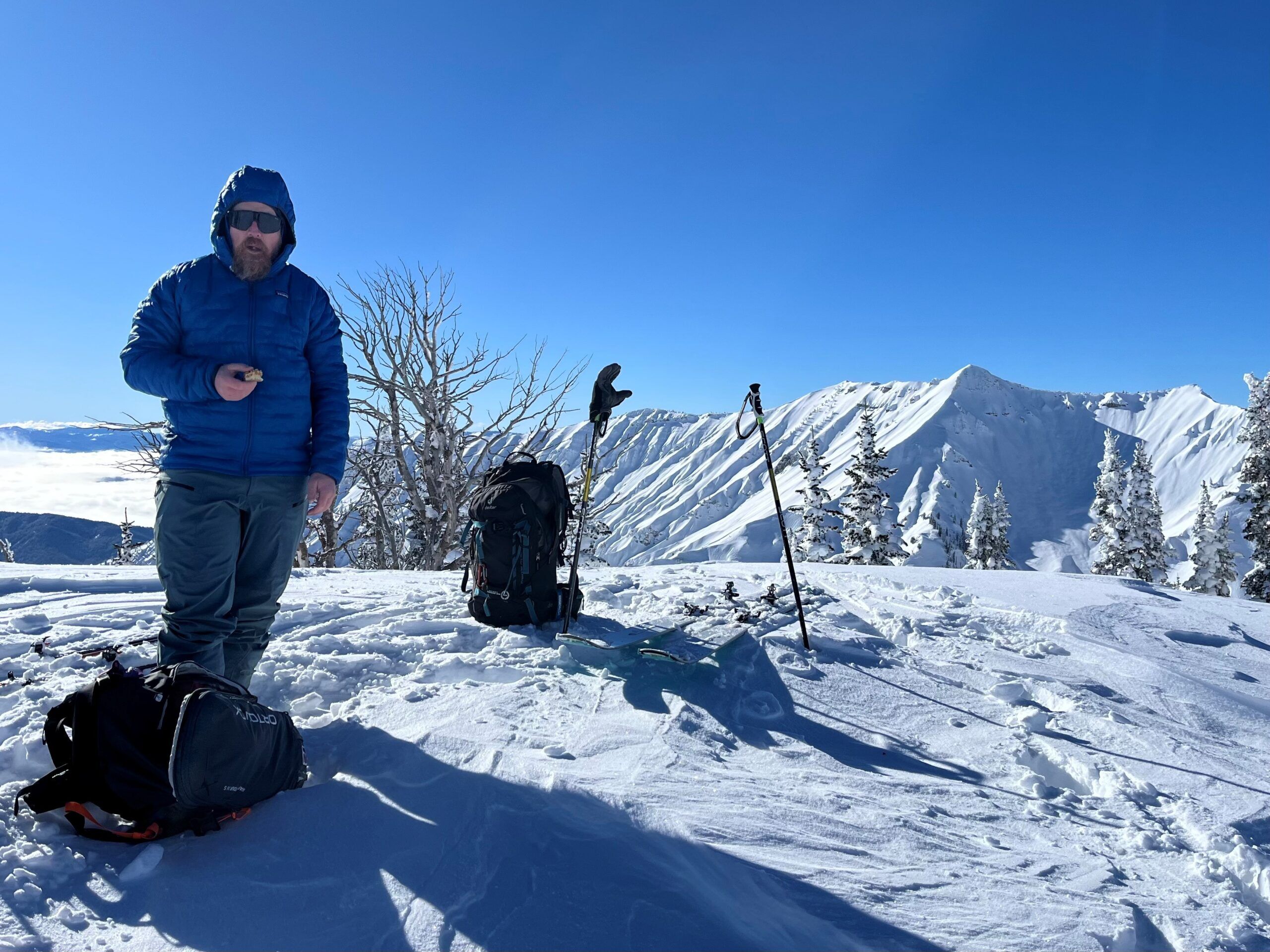 Man wearing jacket with PlumaFill Insulation