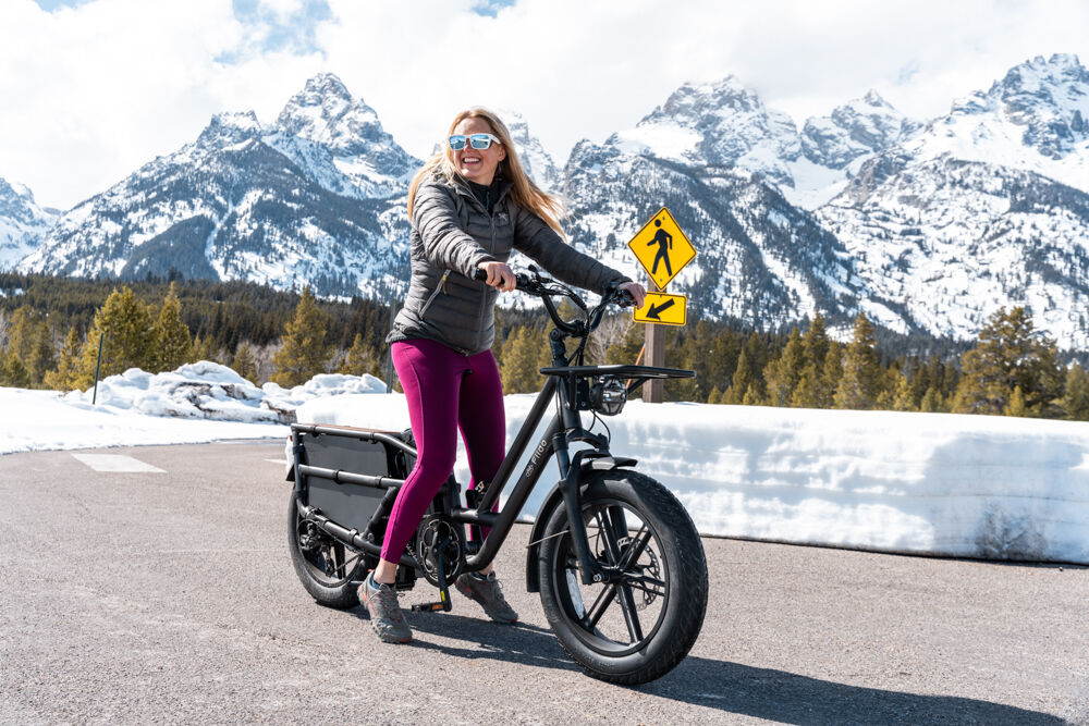 Women Riding E-Bike in GTNP