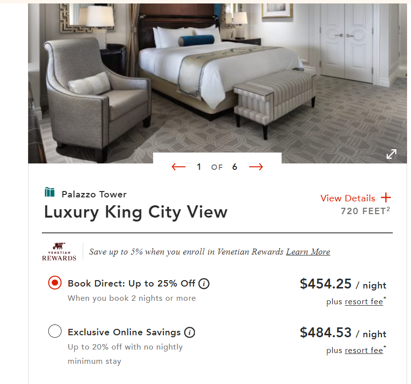 Rate if Booking Direct