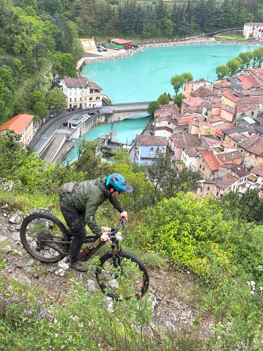 Man Riding Bicycle Wearing GORE-TEX