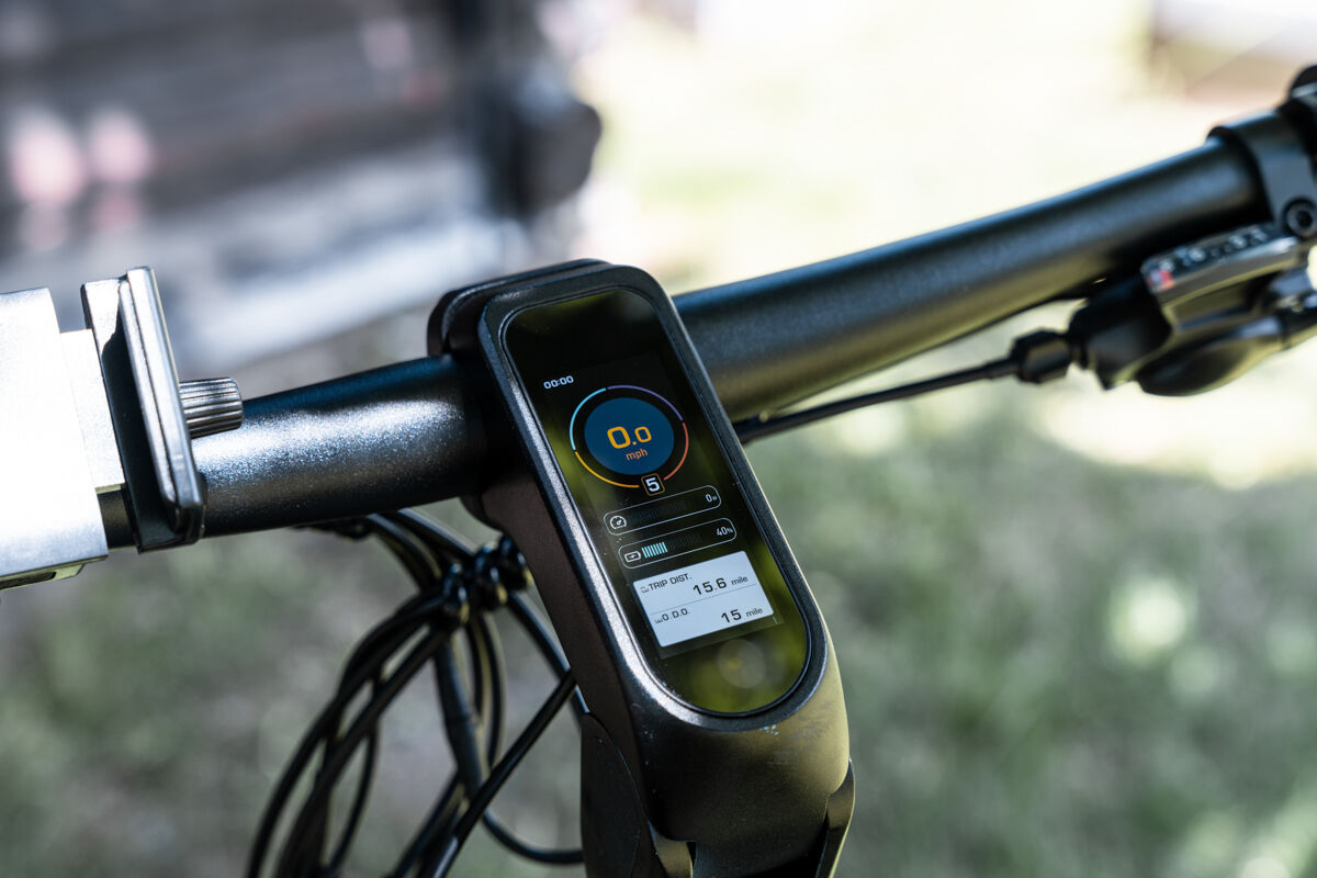 E-Bike LCD Screen Built Into the Stem