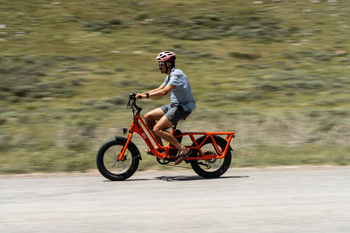 E-Bike with Battery Behind Seat