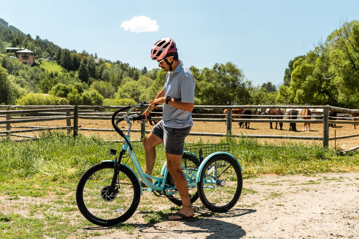 Man With Step-Through Bicycle