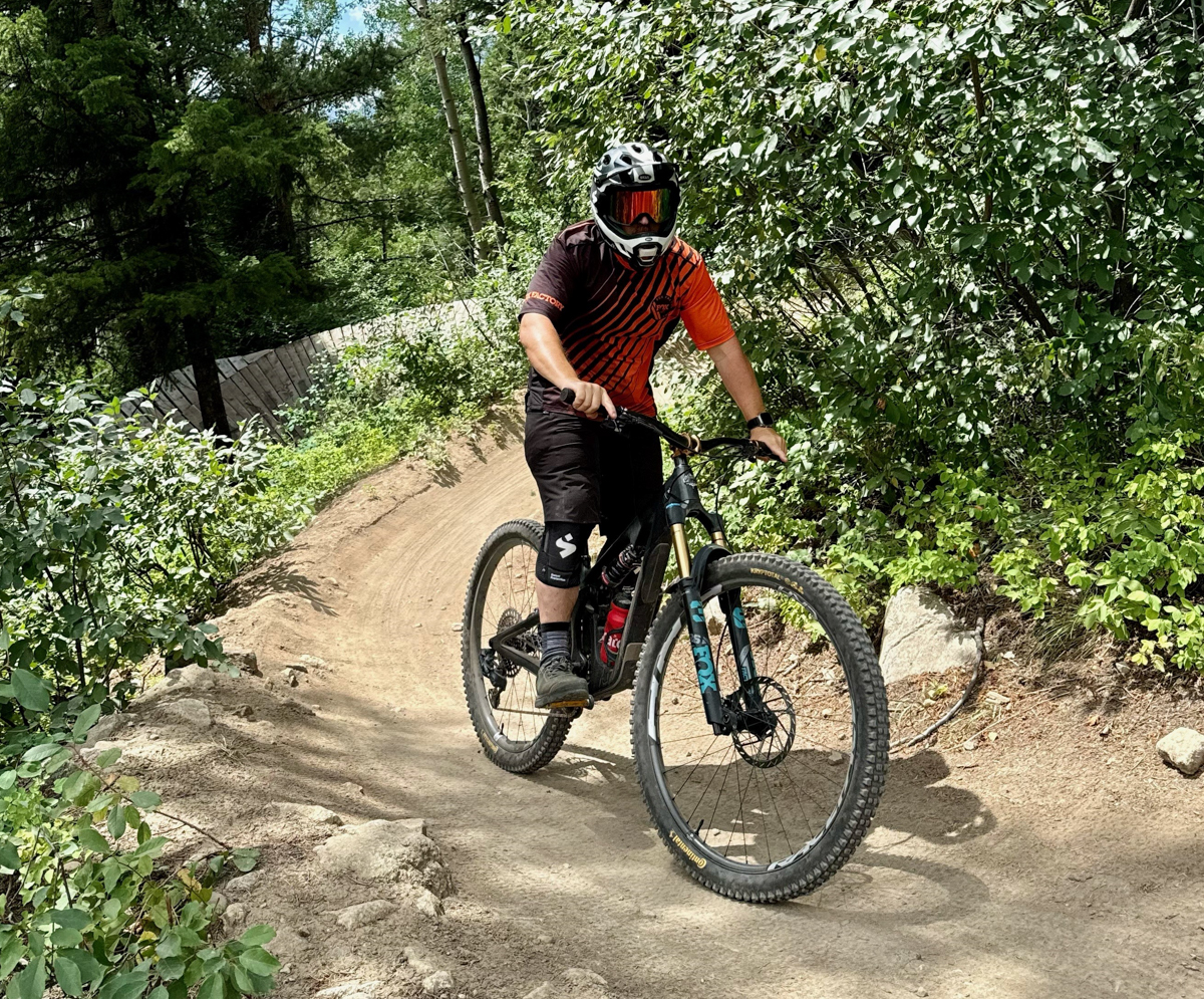 Man Riding MTB Bike Park