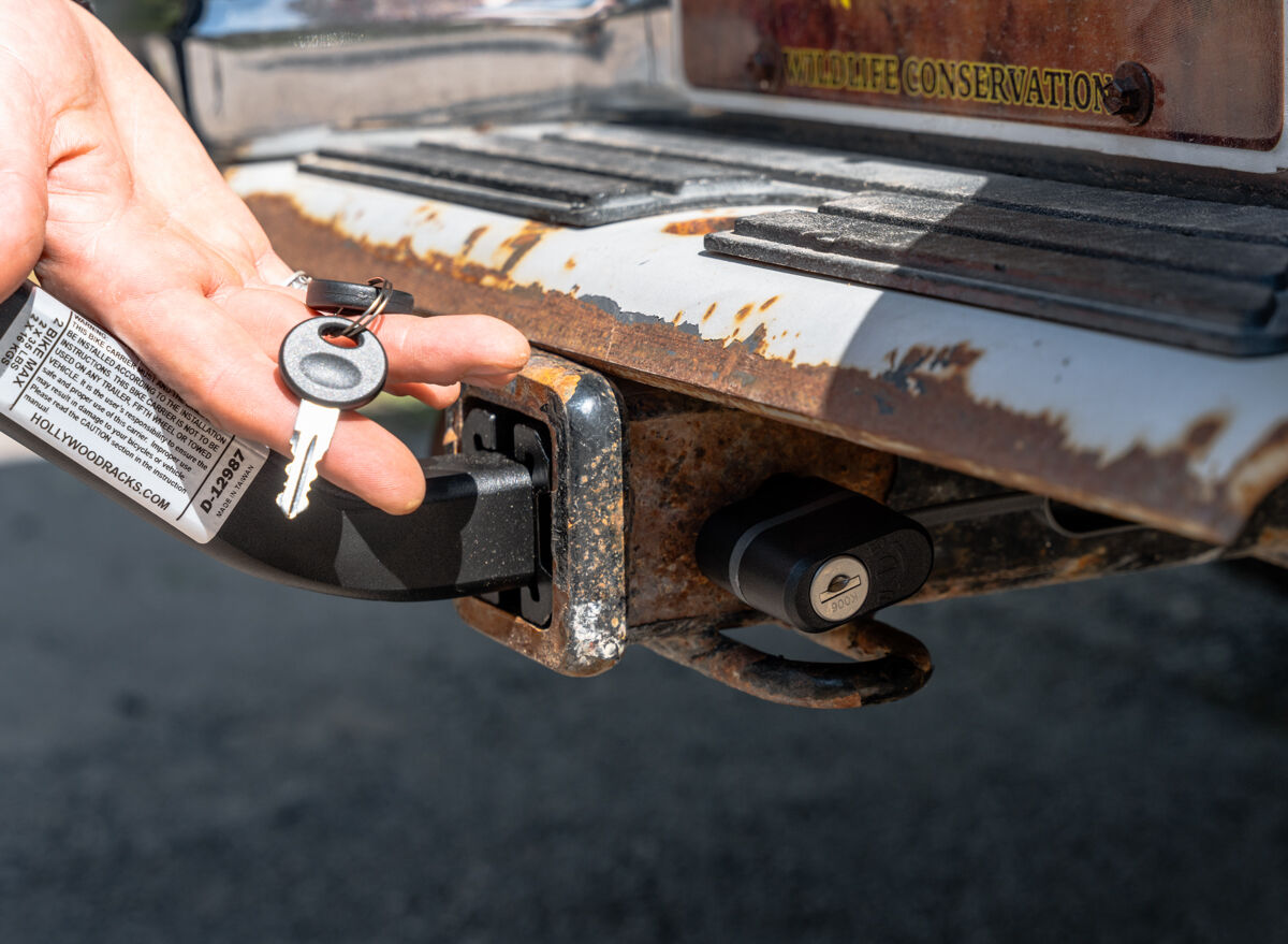 Bike Rack Locked in Place