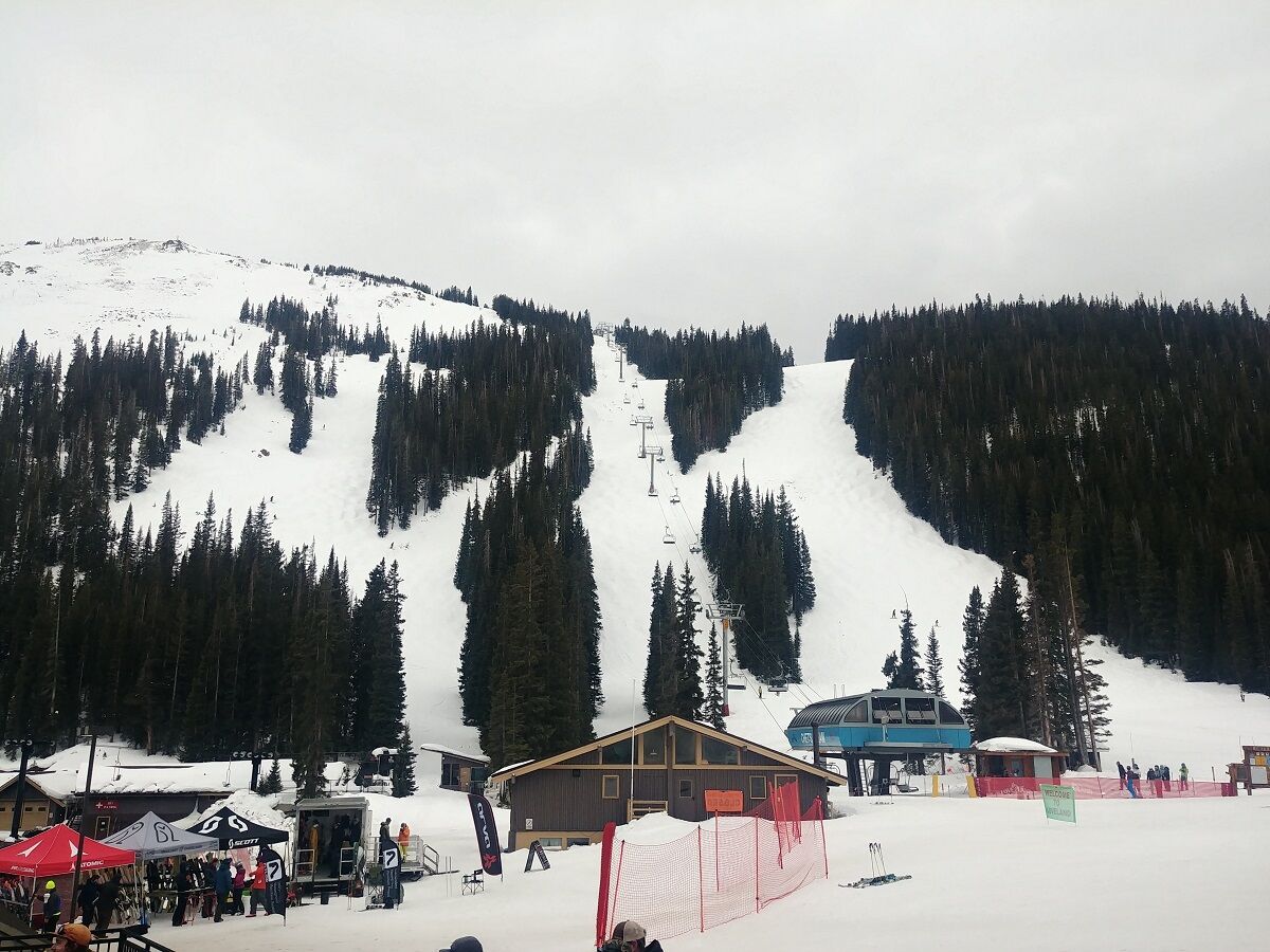 Loveland Ski Area Parking Lot and Lower Chairlifts