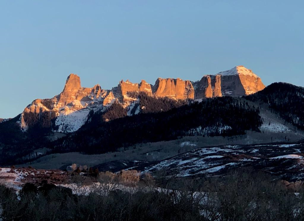 Colorado San Juan Mountains at Sunset