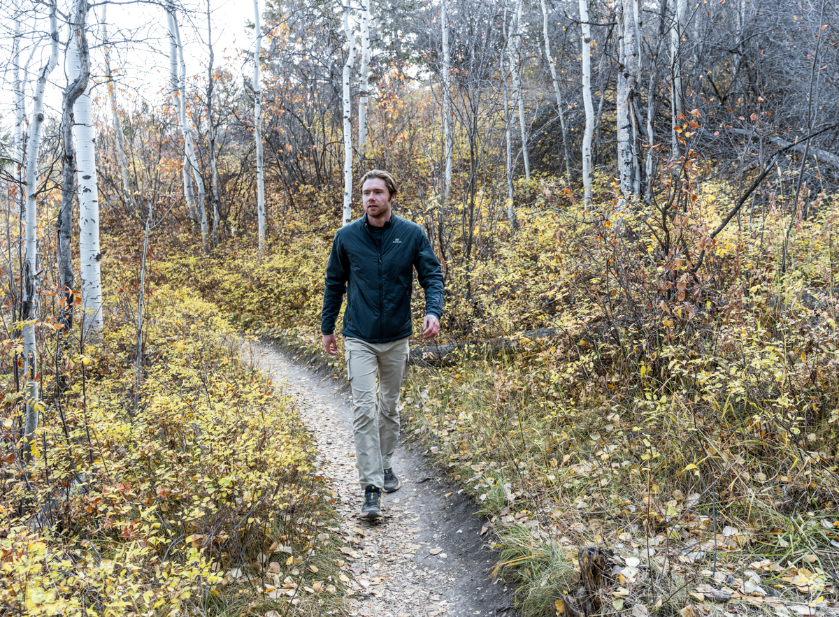 Man Walking in Hiking Pants