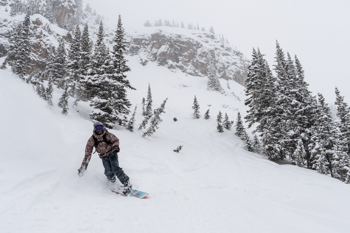 Snowboarder at Jackson Hole