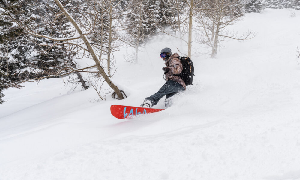 Mike Hardaker Snowboarding at Jackson Hole Mountain Resort
