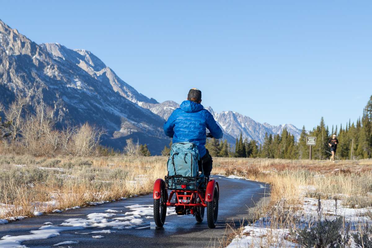 Man Riding E-Trike