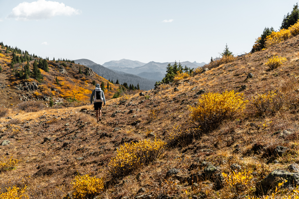Man Wearing Outdoor Vitals Backpack While Backpacking