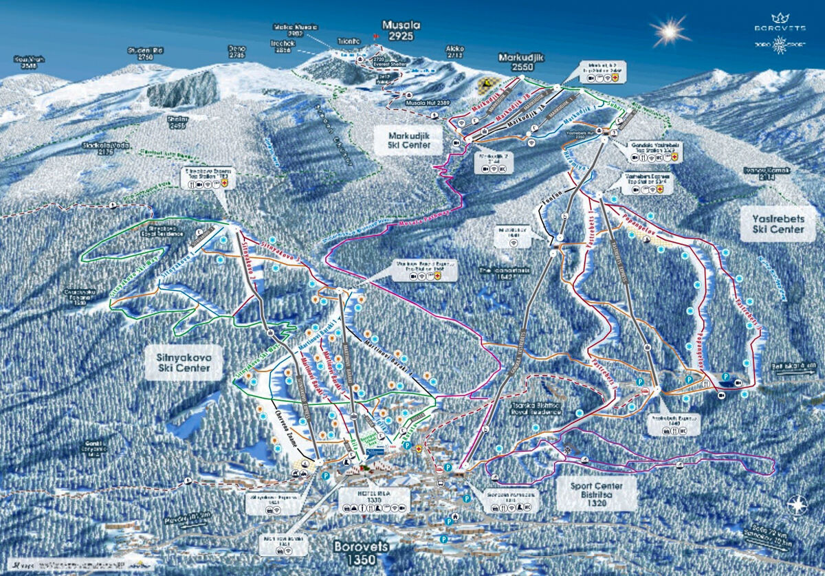 Borovets Ski Resort Map