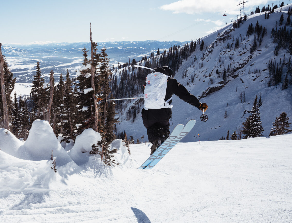Man Ski Air at Jackson Hole