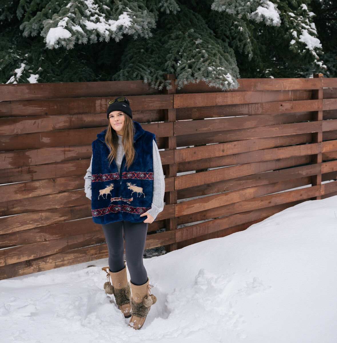 Women Wearing Inidgenous Winter Boots