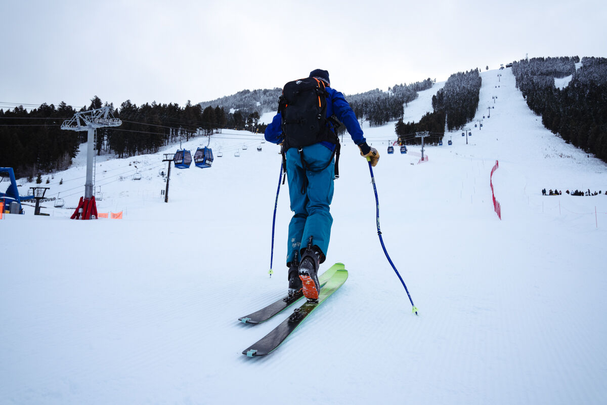 Man Ski Touring at Snow King Mountain
