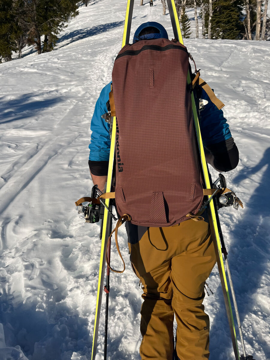 Man Using A-Frame Ski Carry
