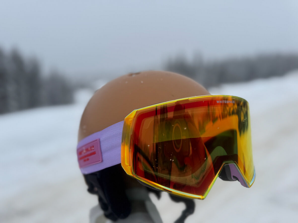Whitespace Goggles Over Helmet