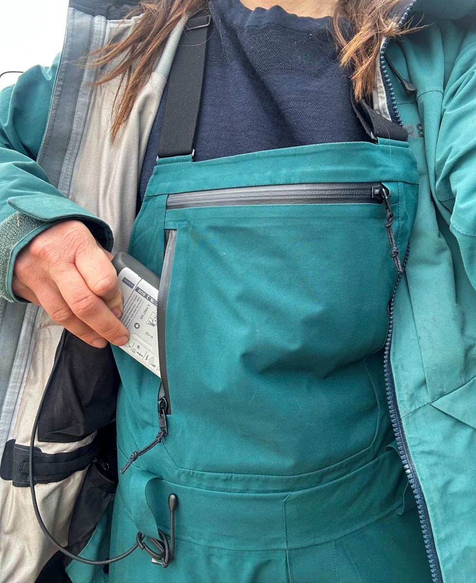 Wearing Bibs with Chest Pocket