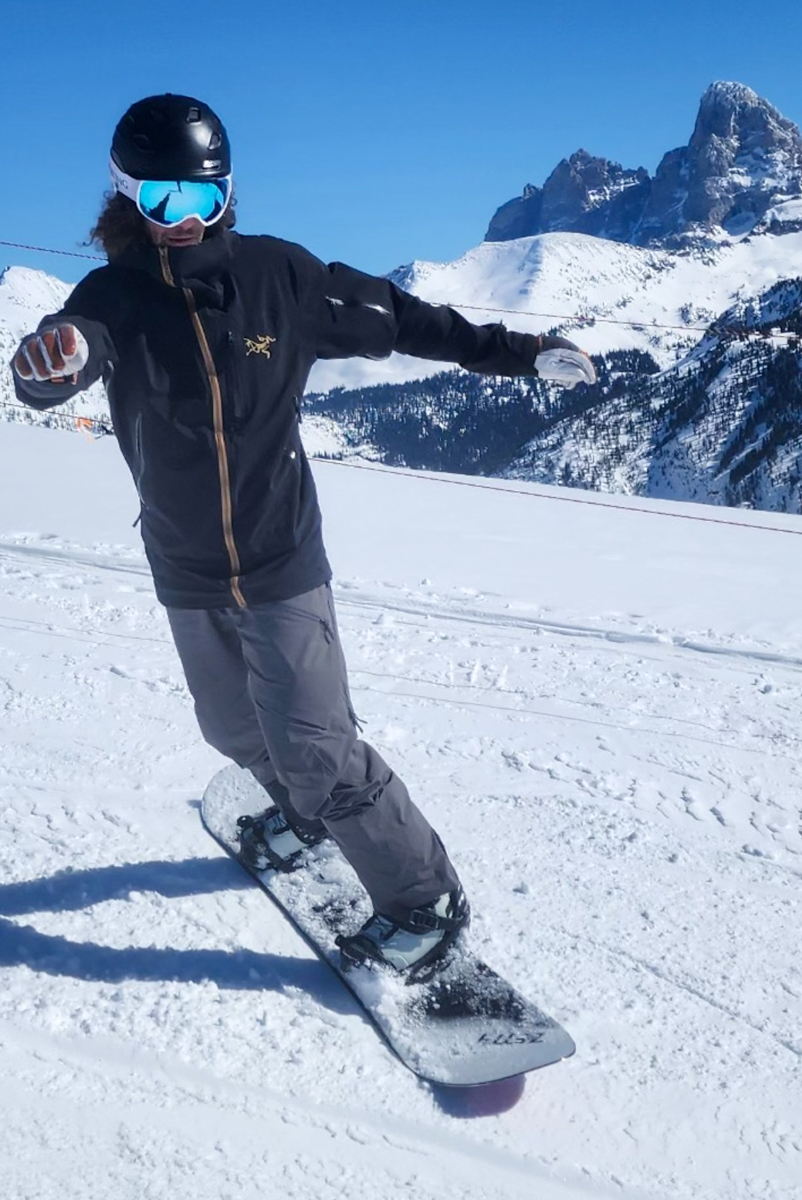 Snowboarder at Grand Targhee