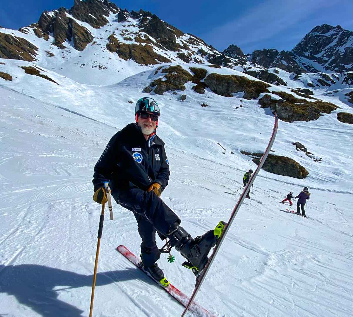 Man Having Fun on Snow