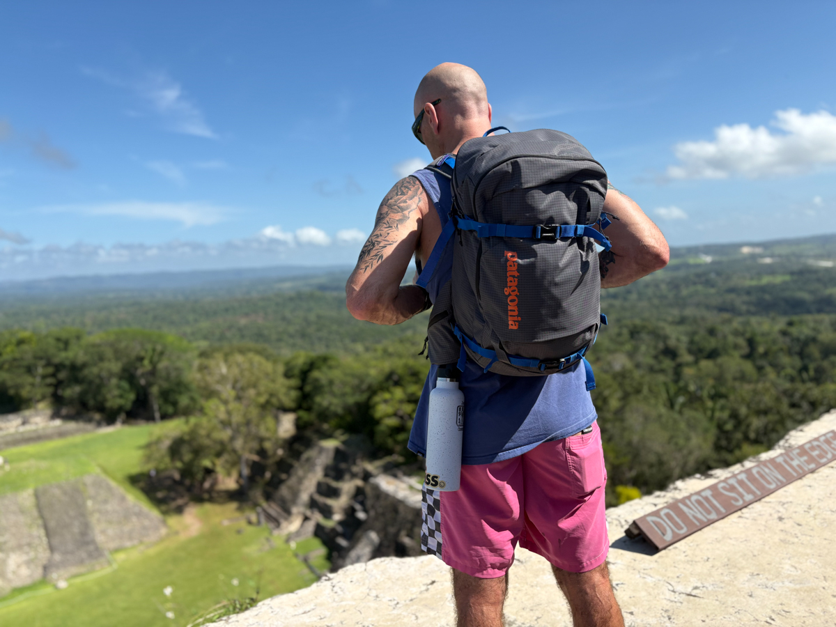 Man Wearing Backpack